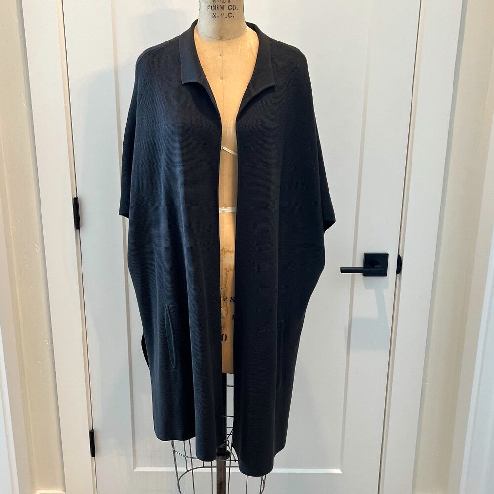 Eileen Fisher Cape Poncho, Open, Charcoal, L